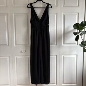 Abercrombie M Scrunchie Strap Jumpsuit Black Wedding Guest Preppy Lagenlook Boho
